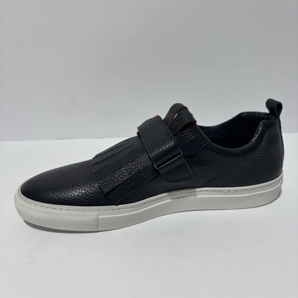 Tiannia Barnes Women’s Serena Black Leather Sneakers, Size EUR 41, US 10 M